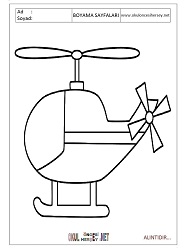 Helikopter boyama sayfaları